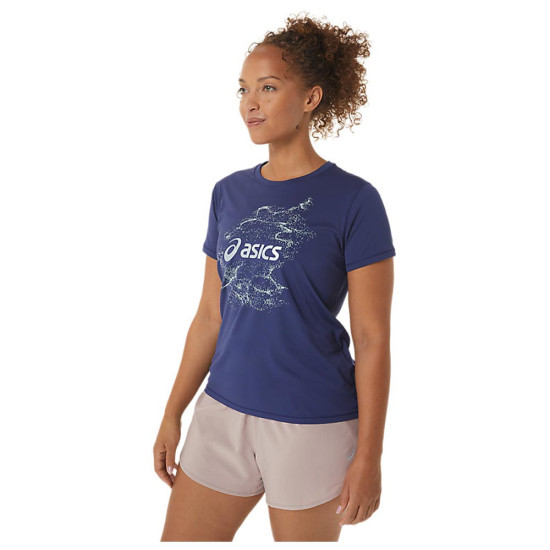 Asics Γυναικεία κοντομάνικη μπλούζα Nagino Graphic Run SS Top